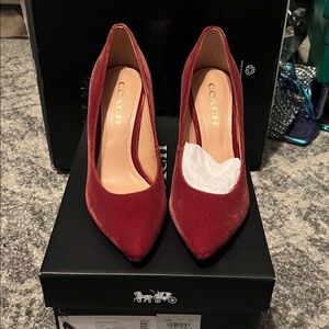 Coach Women's Bold Red Heels